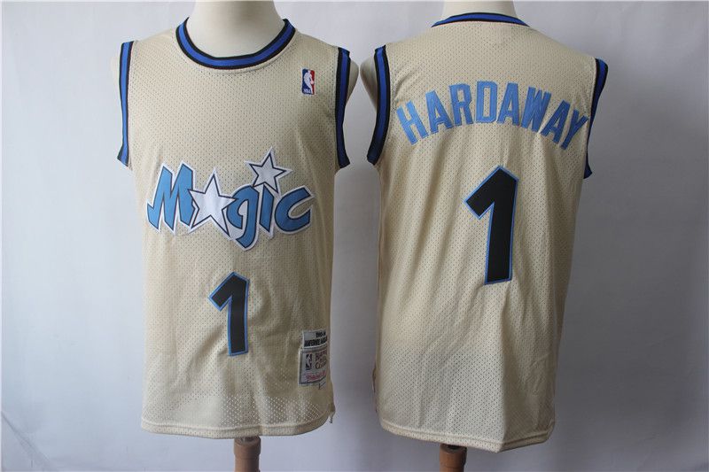 Men Orlando Magic 1 Hardaway Gream Retro Limited Edition NBA Jerseys